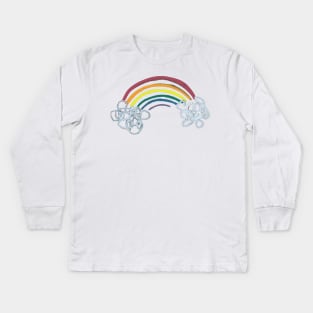 Rainbow Scribble Kids Long Sleeve T-Shirt